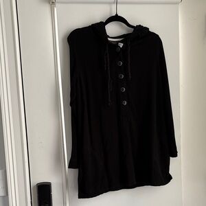 Susan Graver Black and White Hoodie